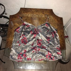 6 FOR $25 Floral Snake Skin Print Silky Top